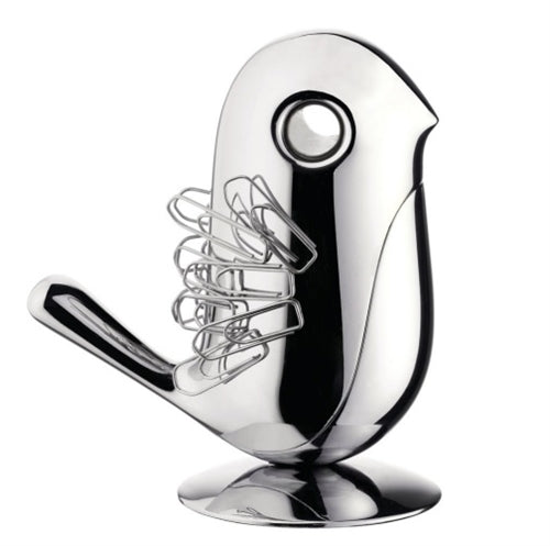 Alessi Chip Paper Clip Holder, One Size, Steel