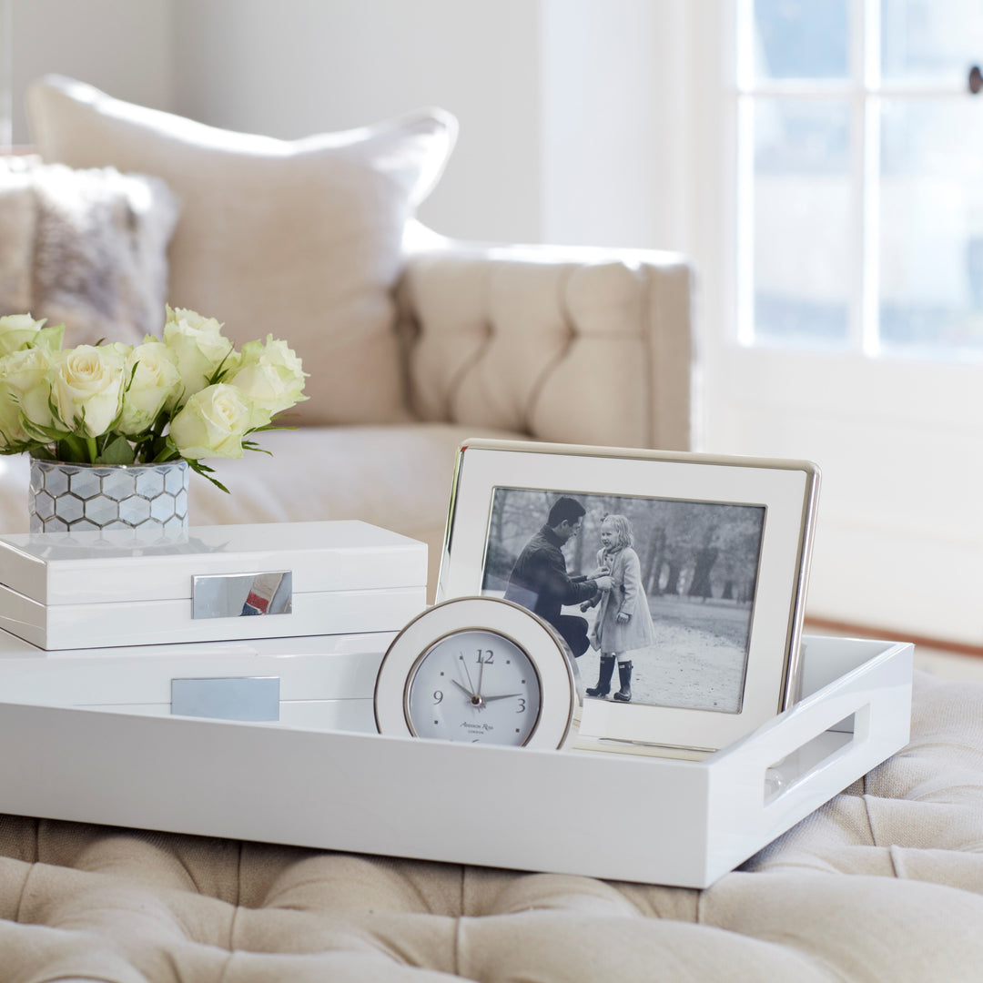 White Large Lacquered Tray
