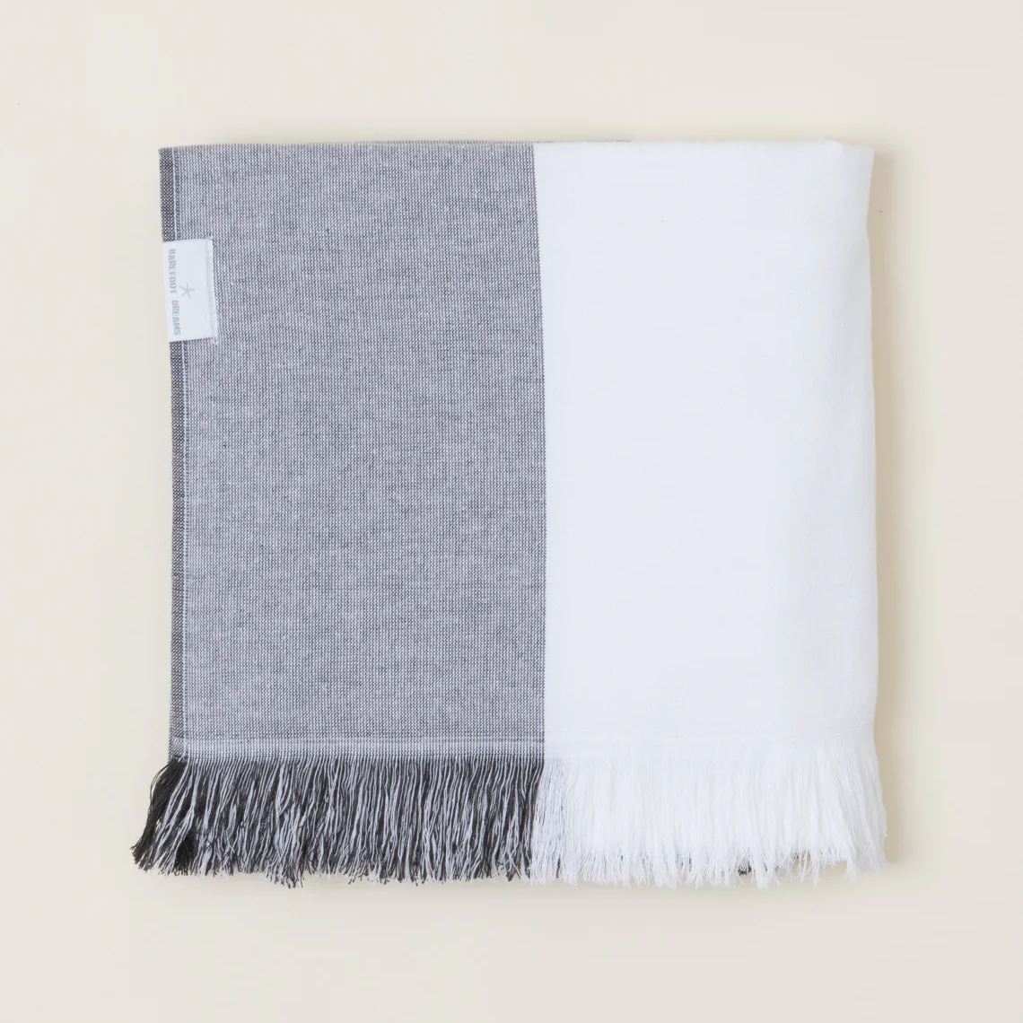 Color Block Organic Cotton Oversized Towel