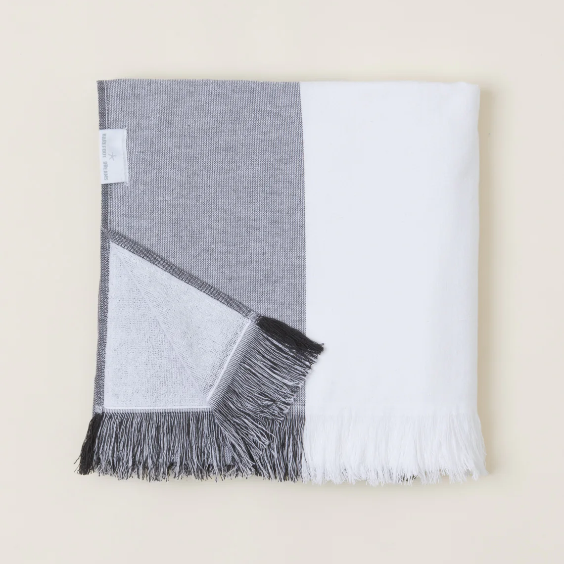 Color Block Organic Cotton Oversized Towel