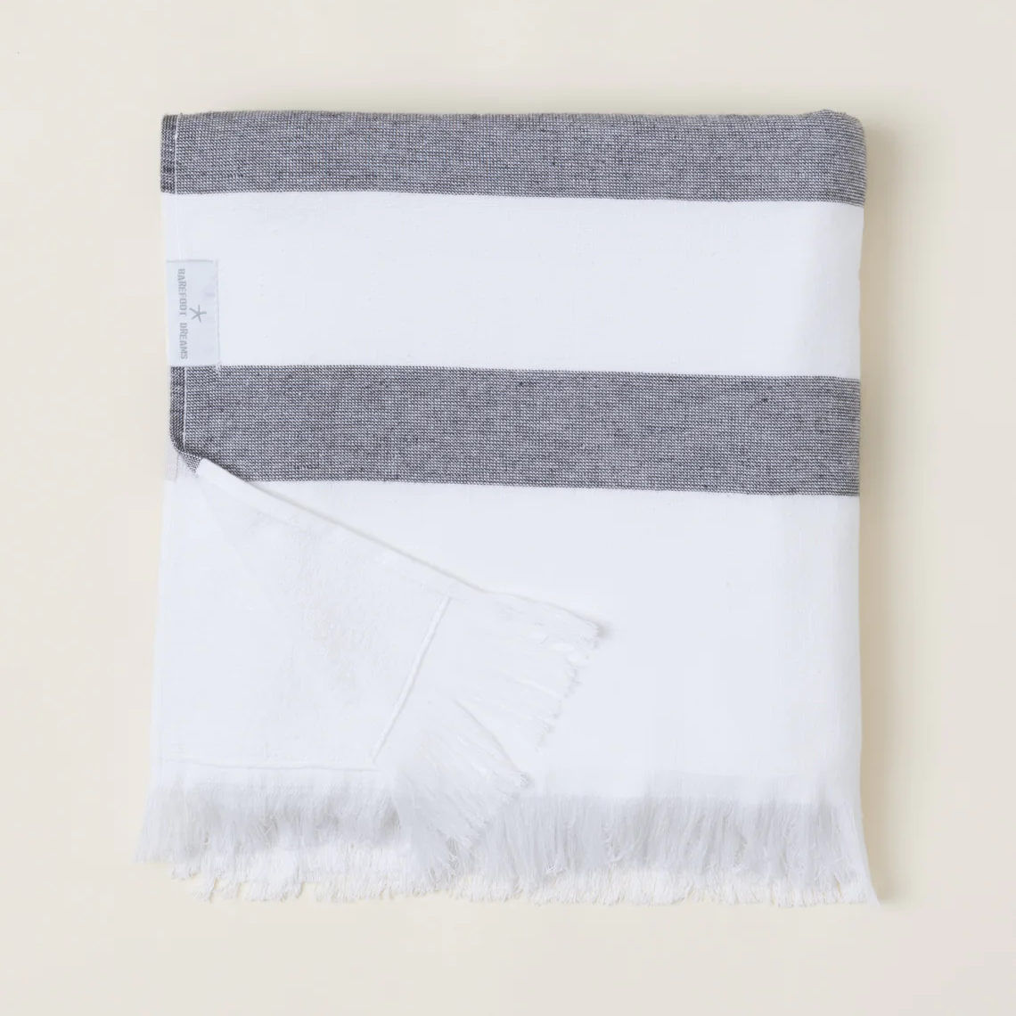 Multistripe Organic Cotton Oversized Towel