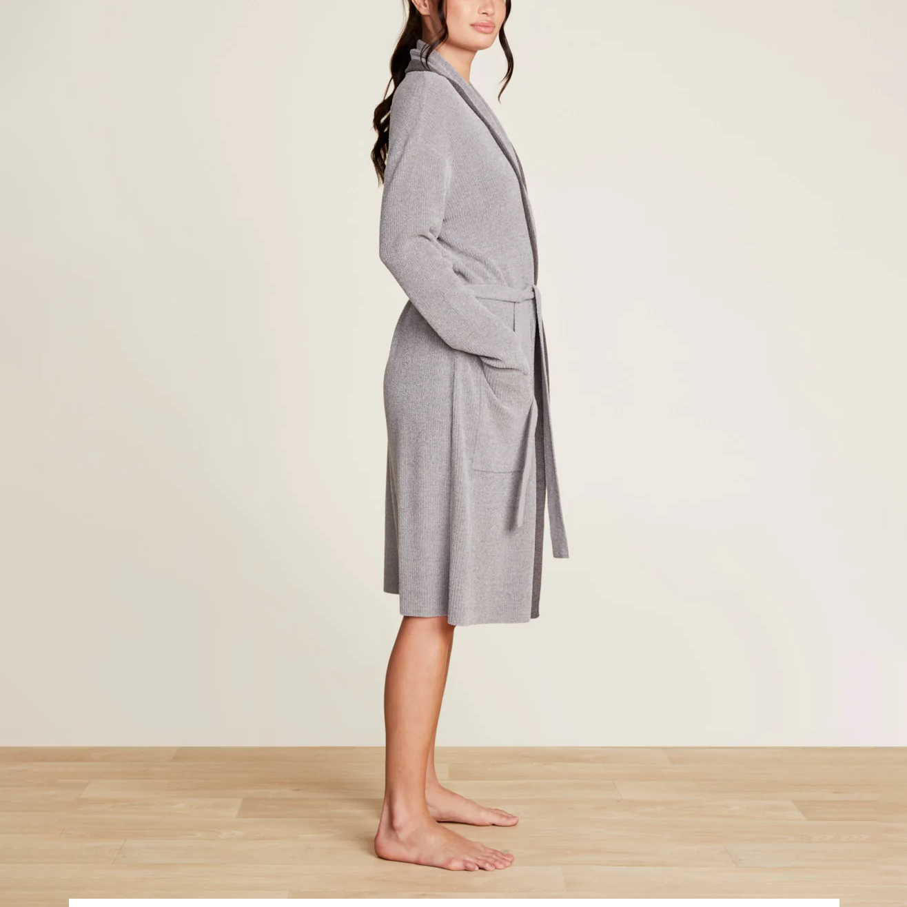 CozyChic Ultra Lite Tipped Ribbed Short Robe