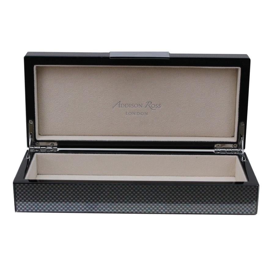 Carbon Fiber Lacquer Box with Silver