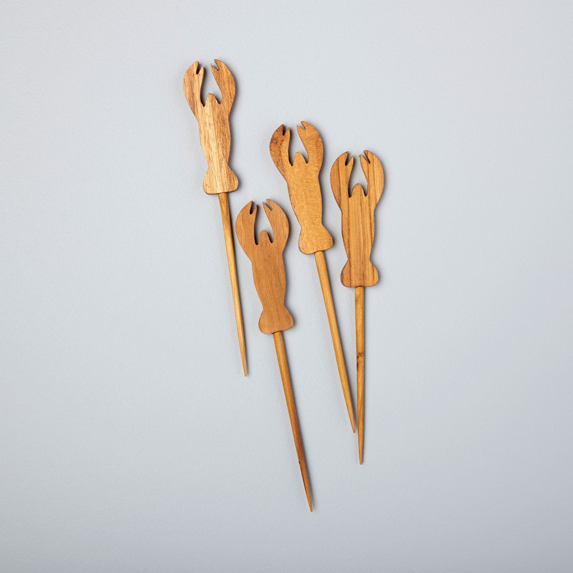 Teak Lobster Picks - Set of 4
