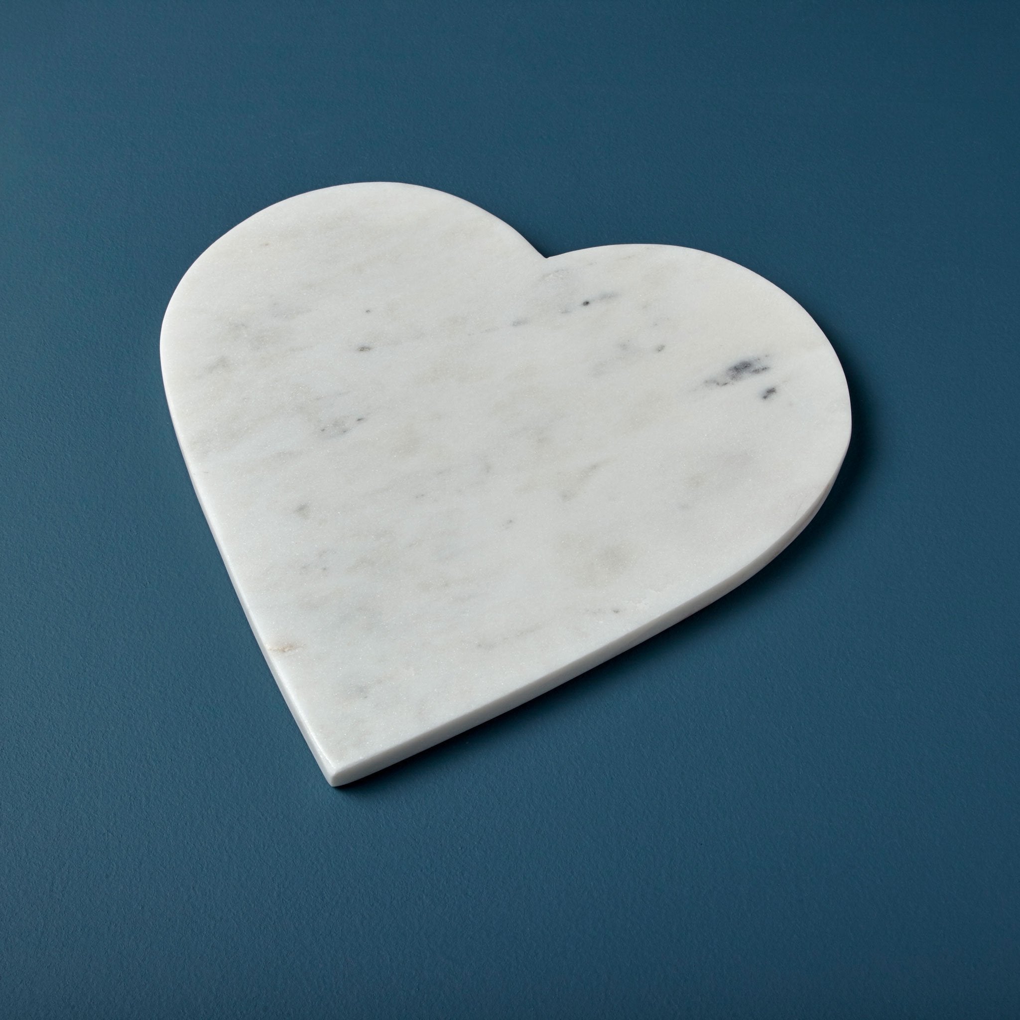 White Marble Heart Board
