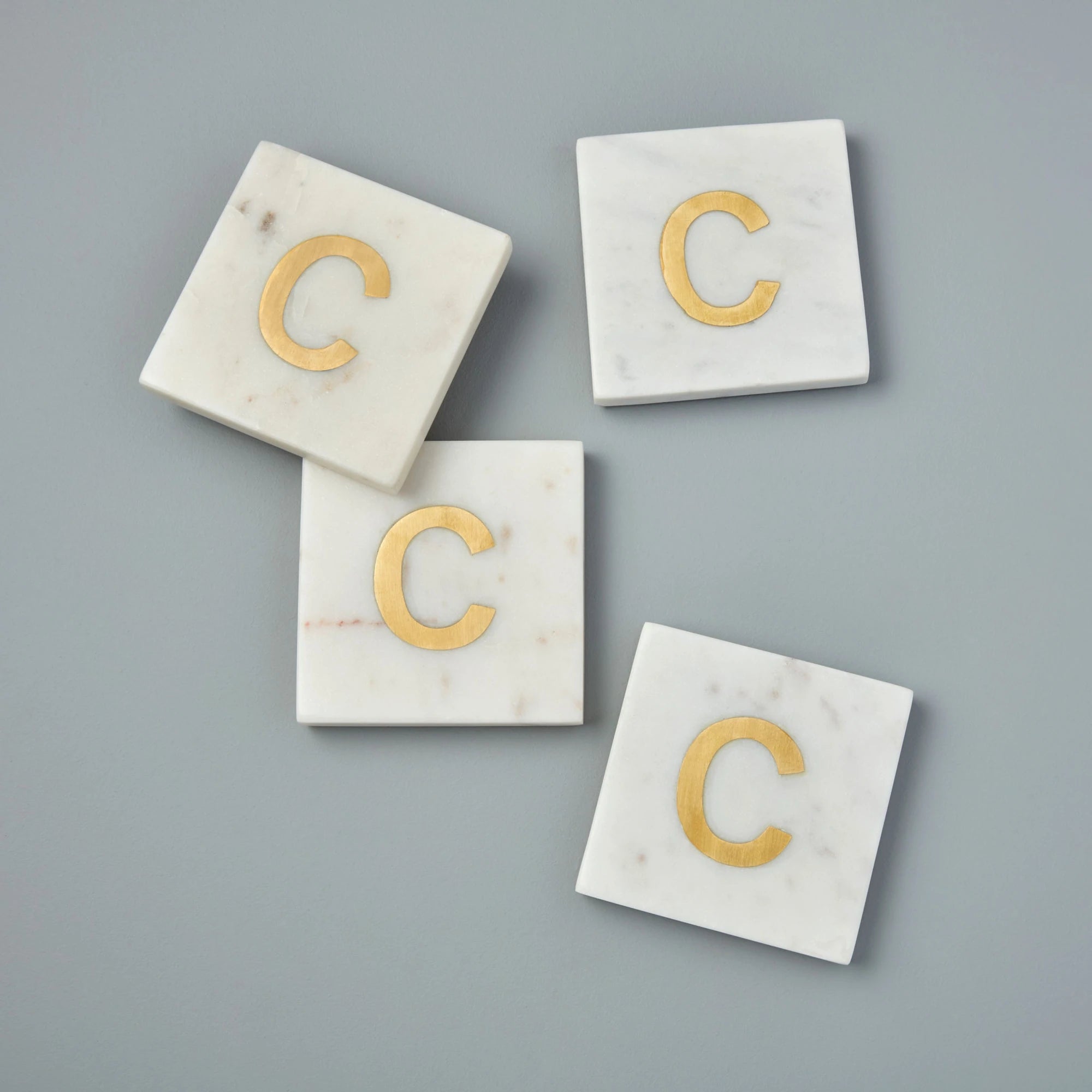 Verona Monogram Coasters - Set of 4