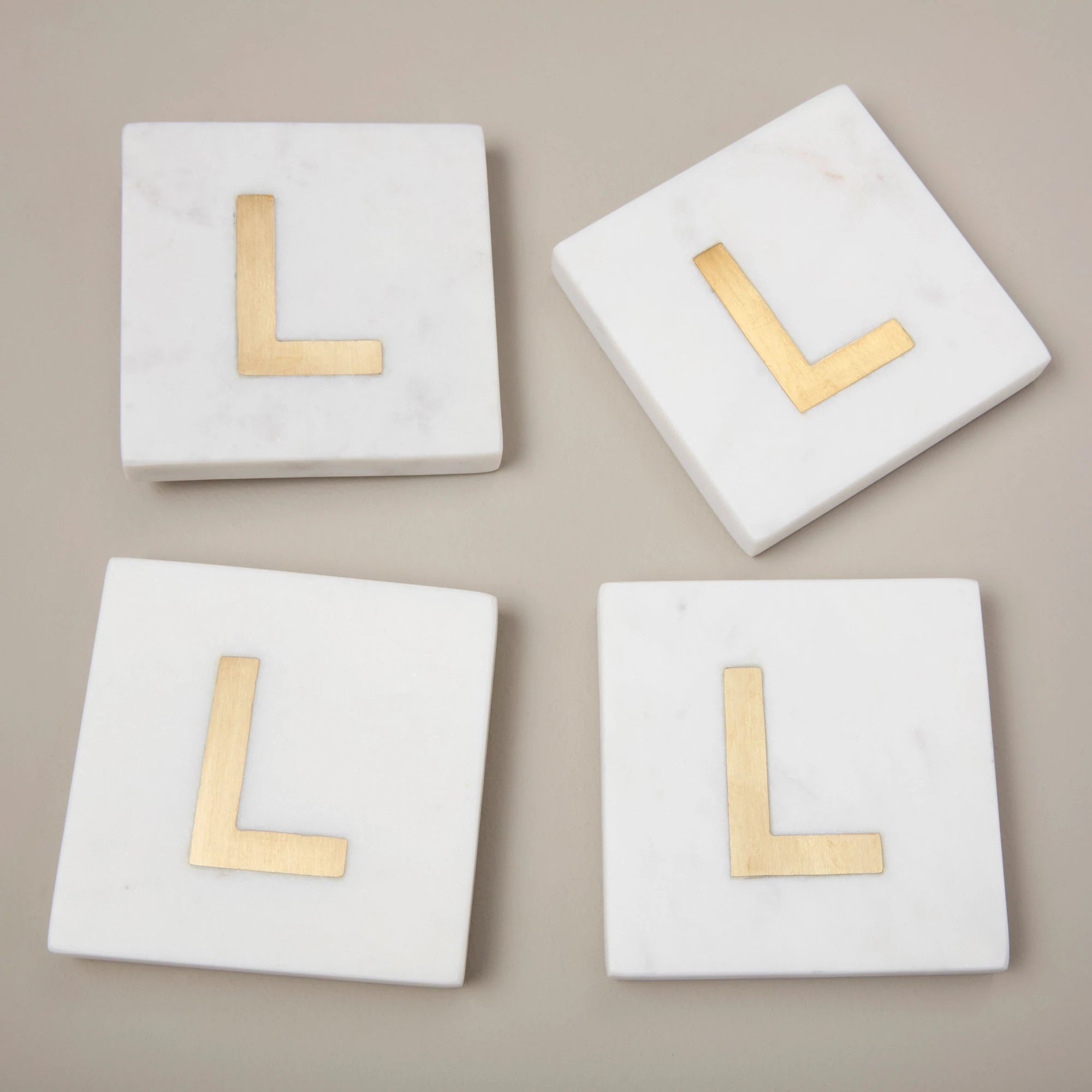 Verona Monogram Coasters - Set of 4