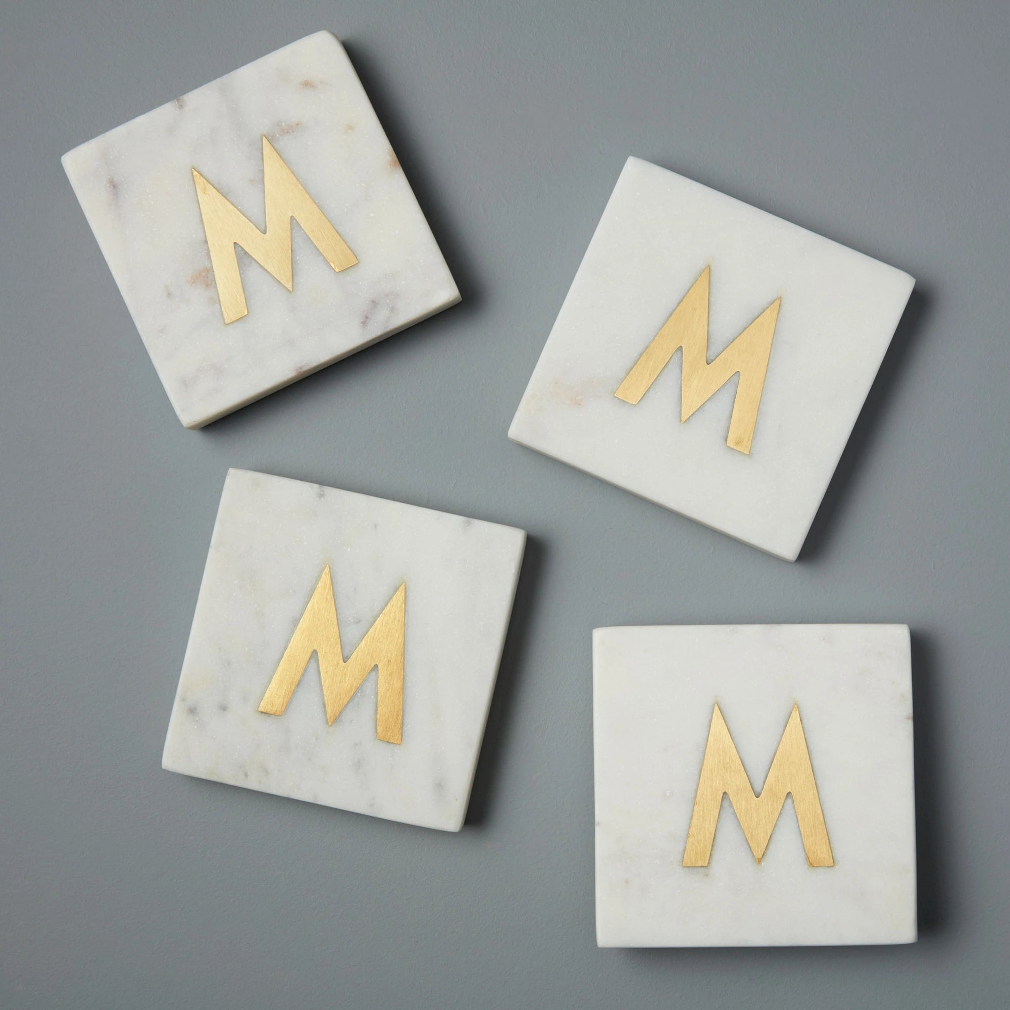 Verona Monogram Coasters - Set of 4