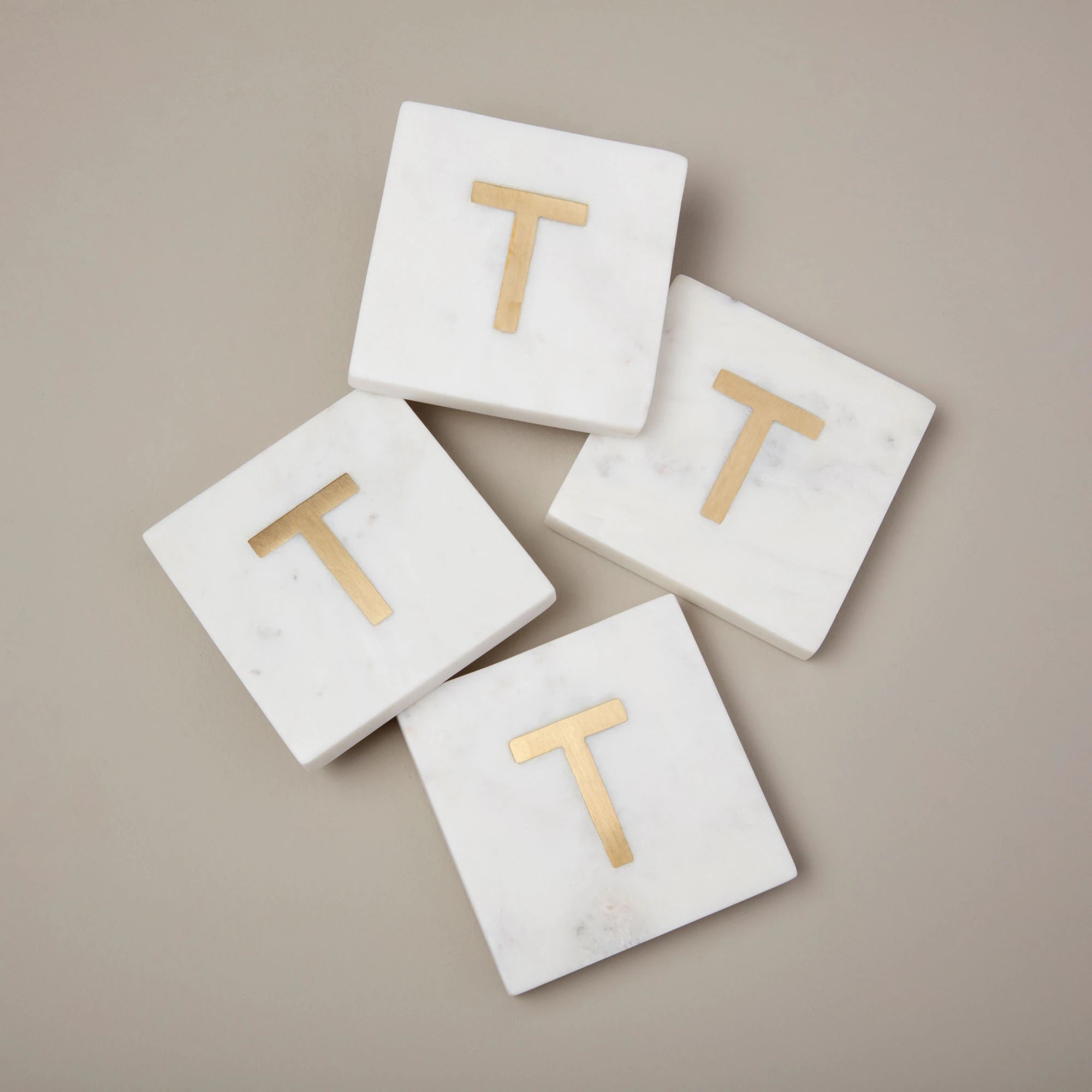 Verona Monogram Coasters - Set of 4