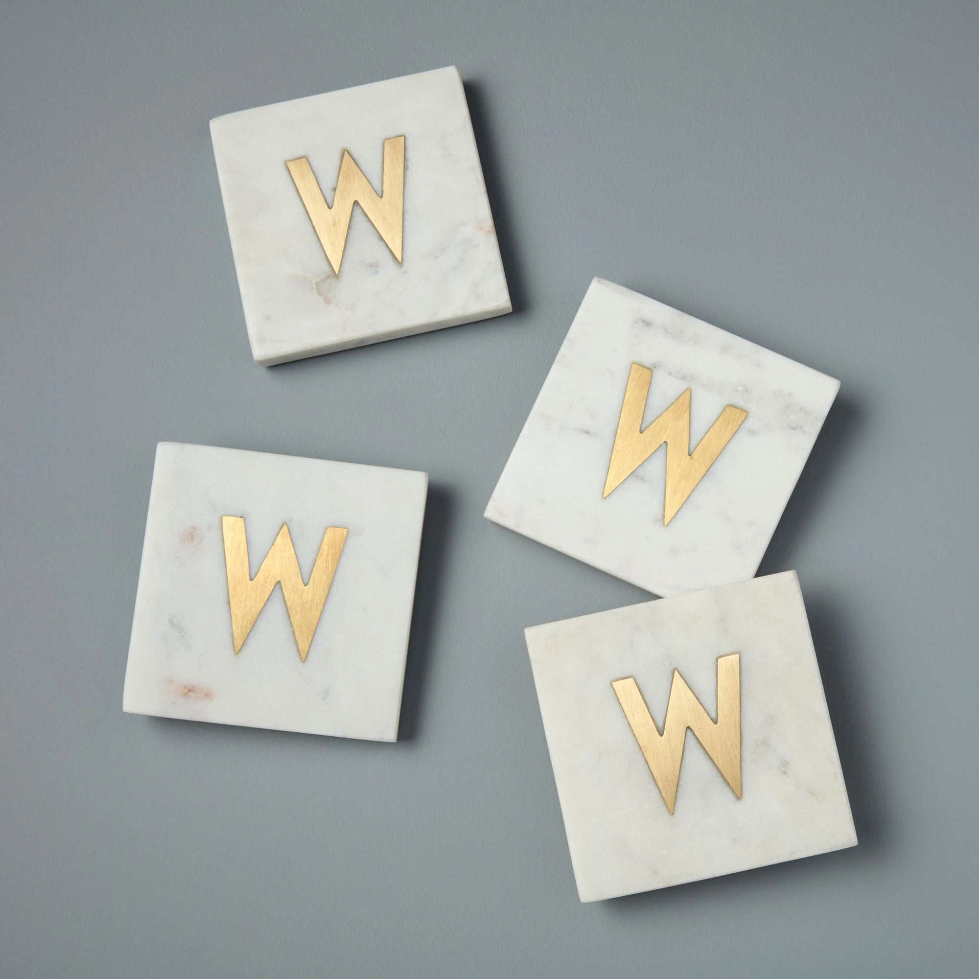 Verona Monogram Coasters - Set of 4