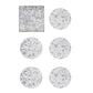 Stardust Drink Coasters in Clear & Silver - Set of 6 in a Caddy