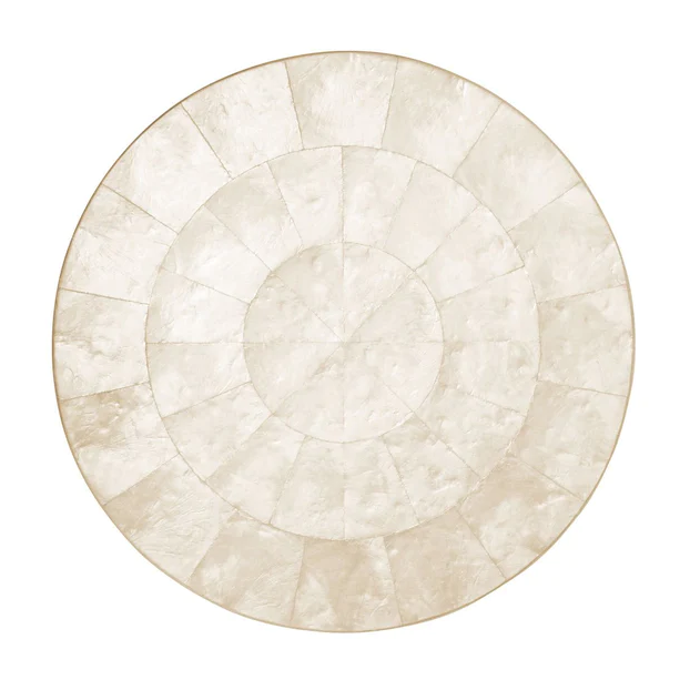 Round Capiz Placemat in Natural - Set of 4