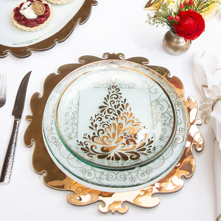 Holiday Christmas Tree Plate