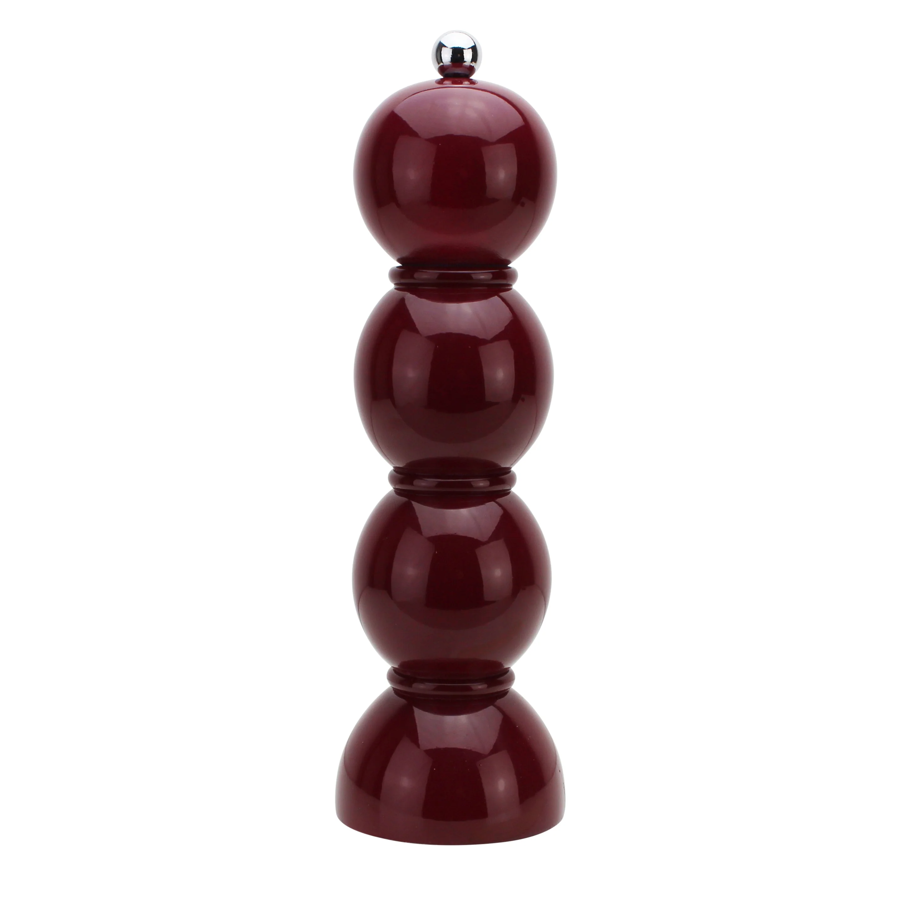 #color_Deep Cherry | Lacquer Bobbin Salt Or Pepper Mill Grinder