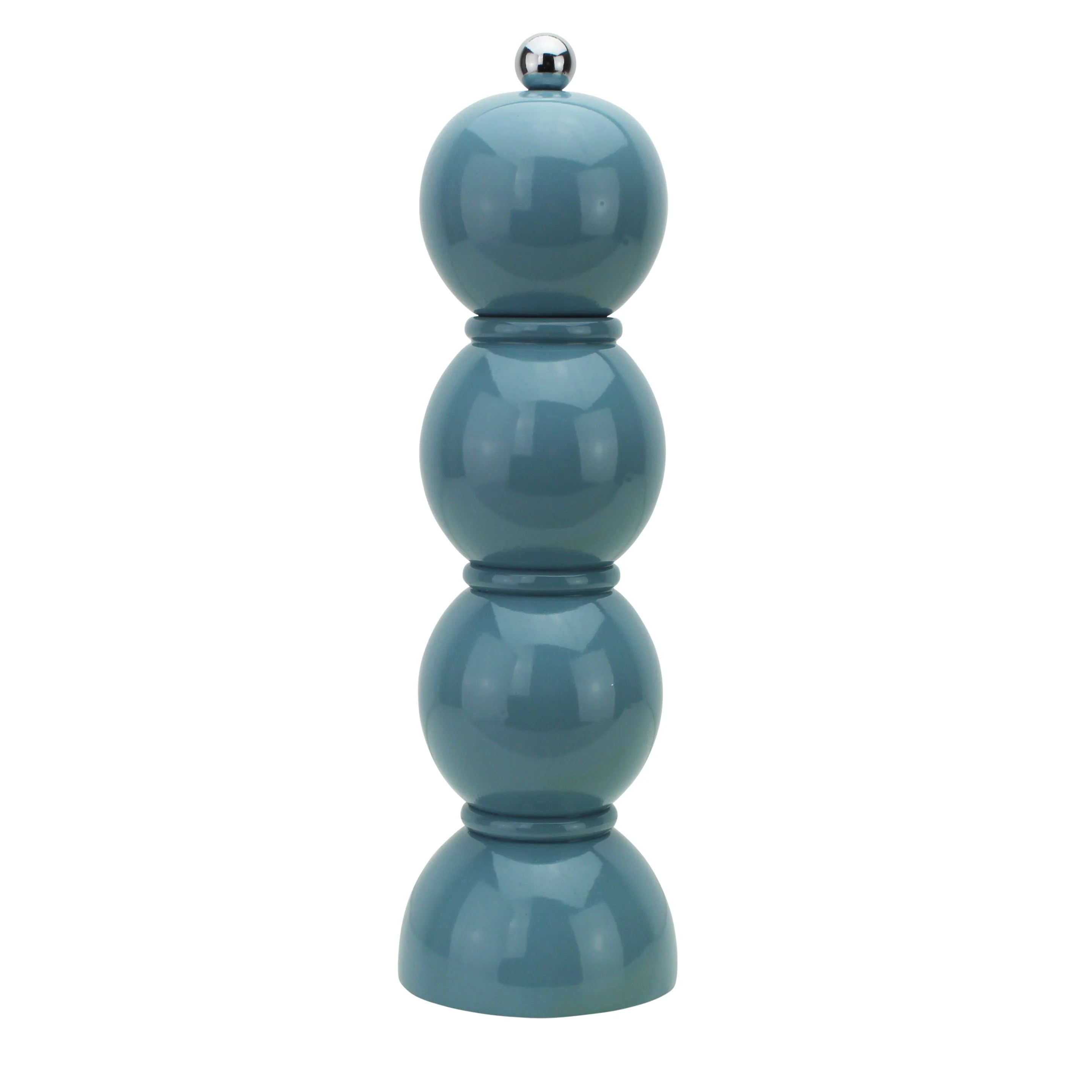 #color_Chambray Blue | Lacquer Bobbin Salt Or Pepper Mill Grinder