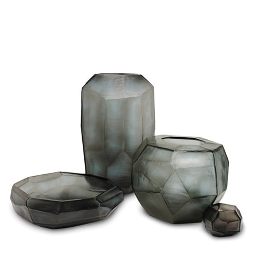 Cubistic Tealight / Bud Vase - Indigo / Smokegrey