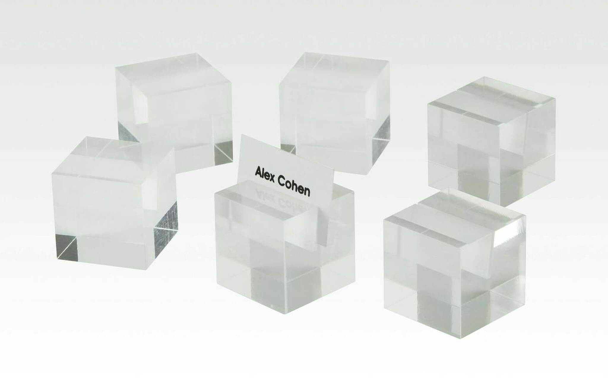 Place Card Holder Clear Acrylic - Set of 6