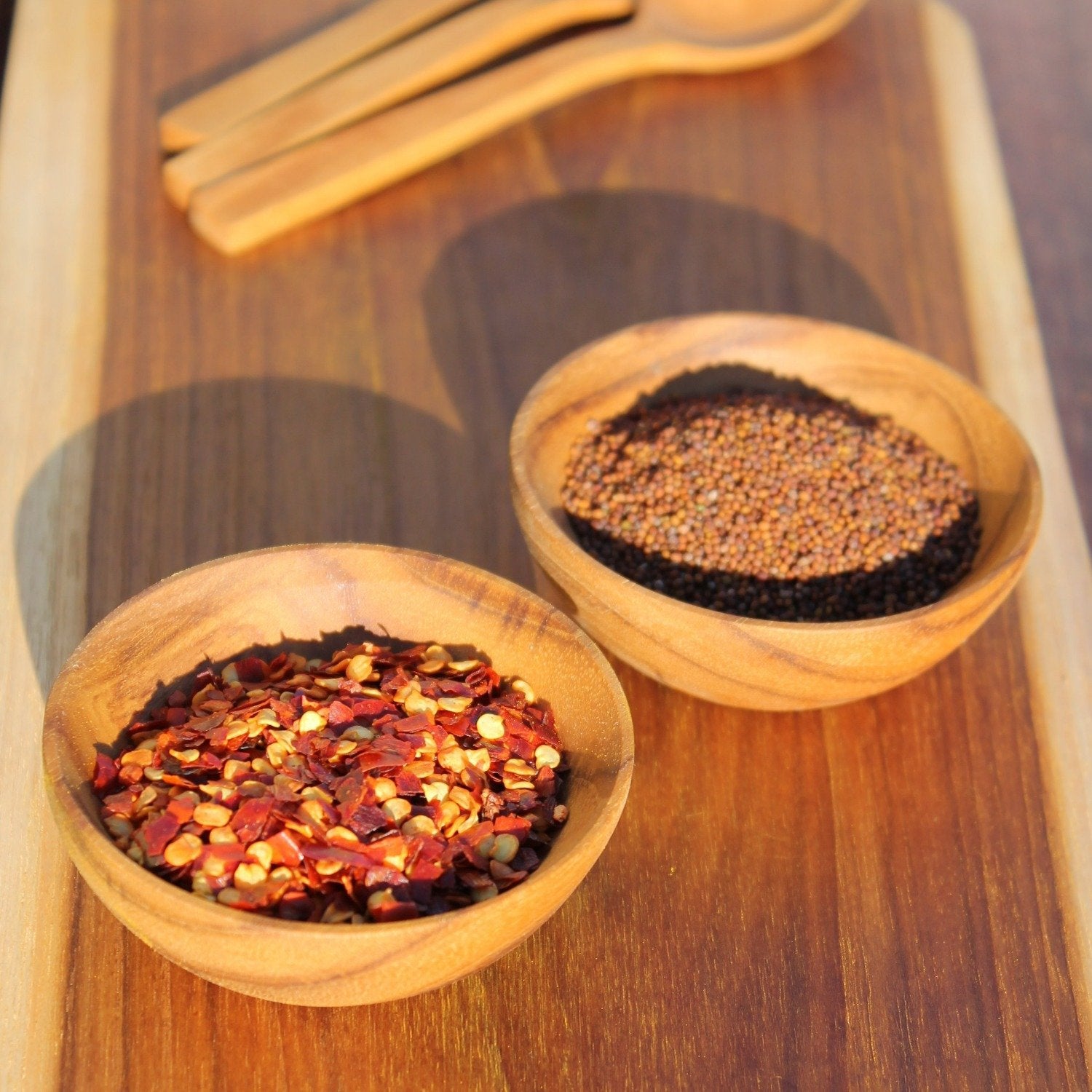 Teak Pinch Bowls - Set of 4