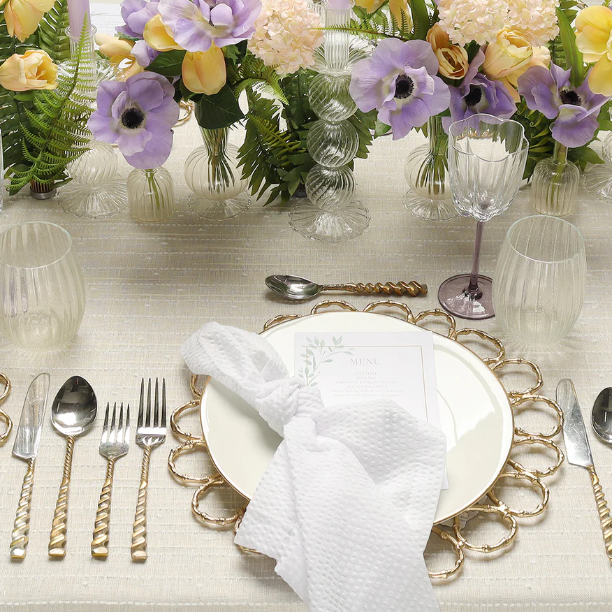 Bella Short Candle Holder in Clear - Set of 2