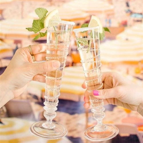 Amalia Glass Champagne Flutes - Set of 2