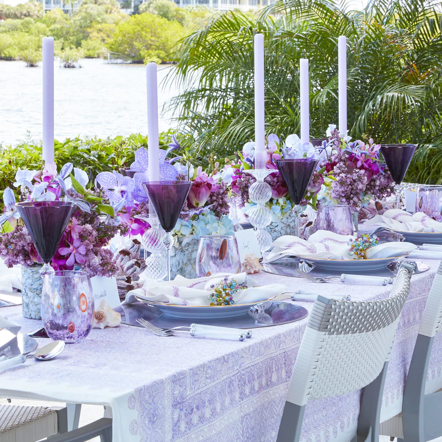 Iris Tall Candle Holder in Clear - Set of 2