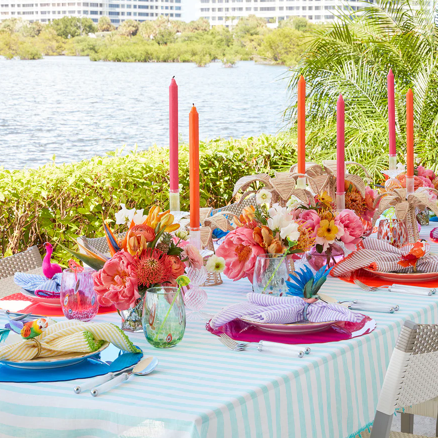 Iris Tall Candle Holder in Clear - Set of 2