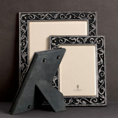 Noir Black Bevelled Glass Photo Frame 4x6