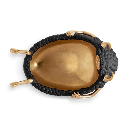 Haas Lazy Susan Catchall Tray - Black & Gold