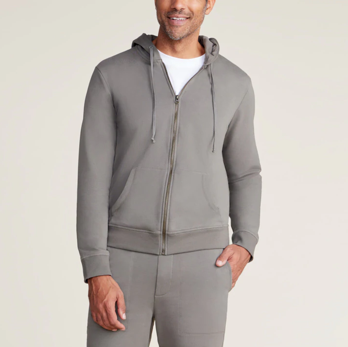Malibu Collection Men's Pima Cotton Fleece Zip Hoodie