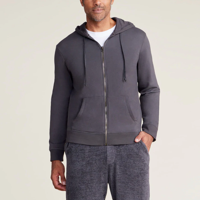 Malibu Collection Men's Pima Cotton Fleece Zip Hoodie