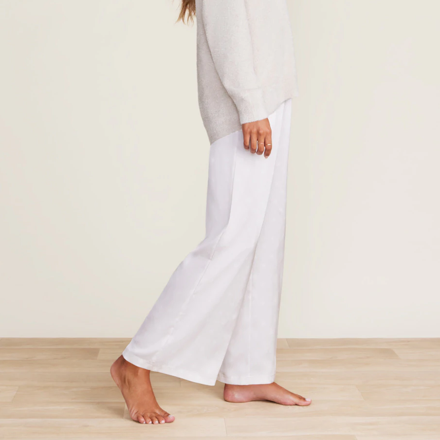 Washed Satin Wide Leg Pant