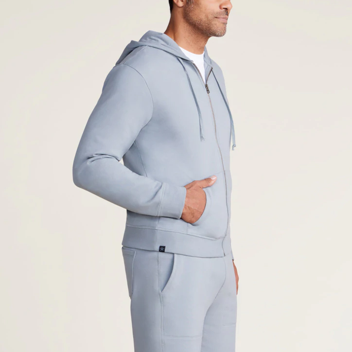 Malibu Collection Men's Pima Cotton Fleece Zip Hoodie