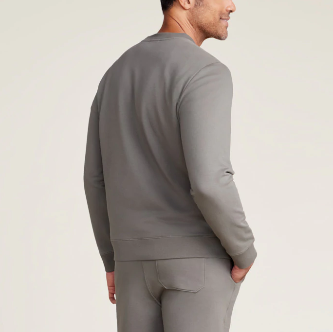 Malibu Collection Men's Pima Cotton Fleece Crew Neck Sweatshirt