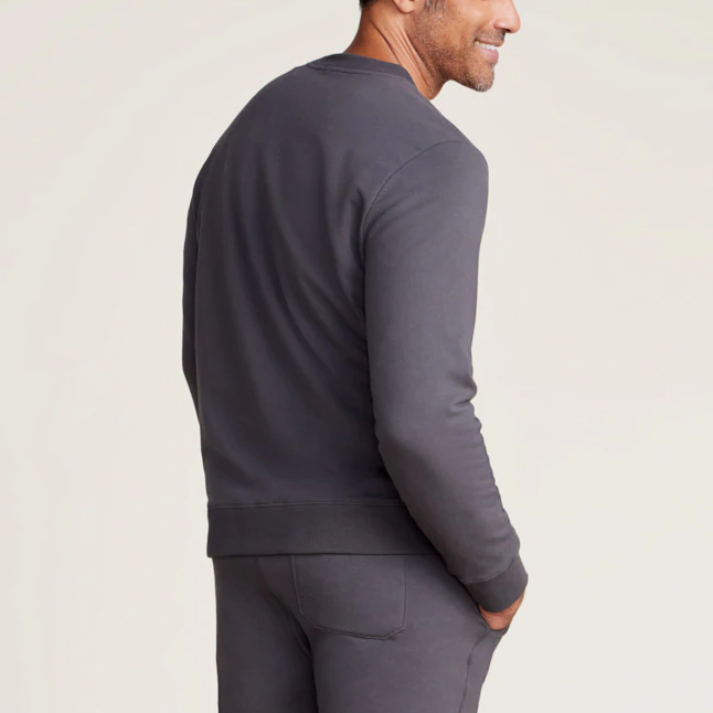 Malibu Collection Men's Pima Cotton Fleece Crew Neck Sweatshirt