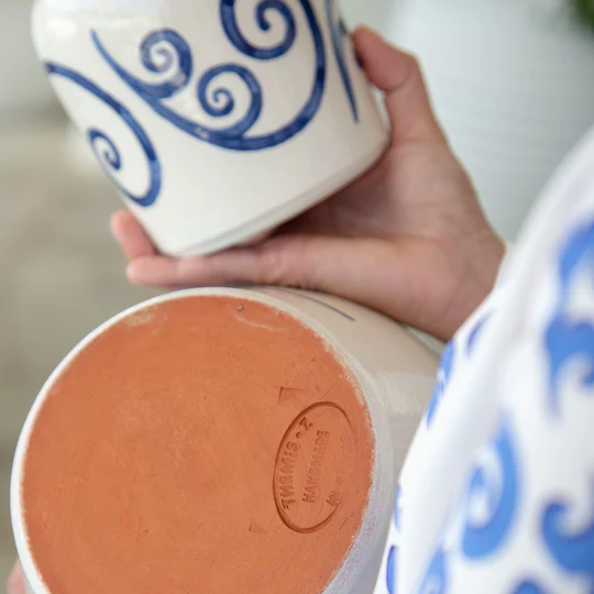 Peacock Blue Cycladic Vases