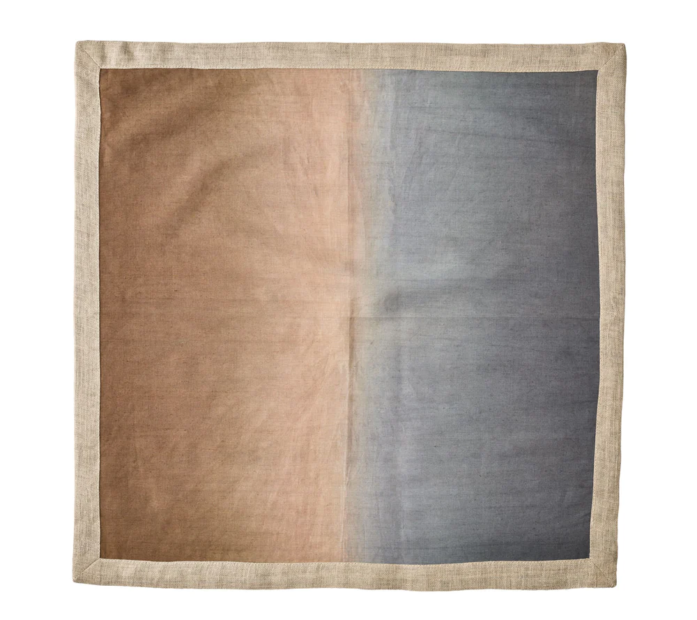 Dip Dye Napkin in Beige, Taupe & Gray - Set of 4
