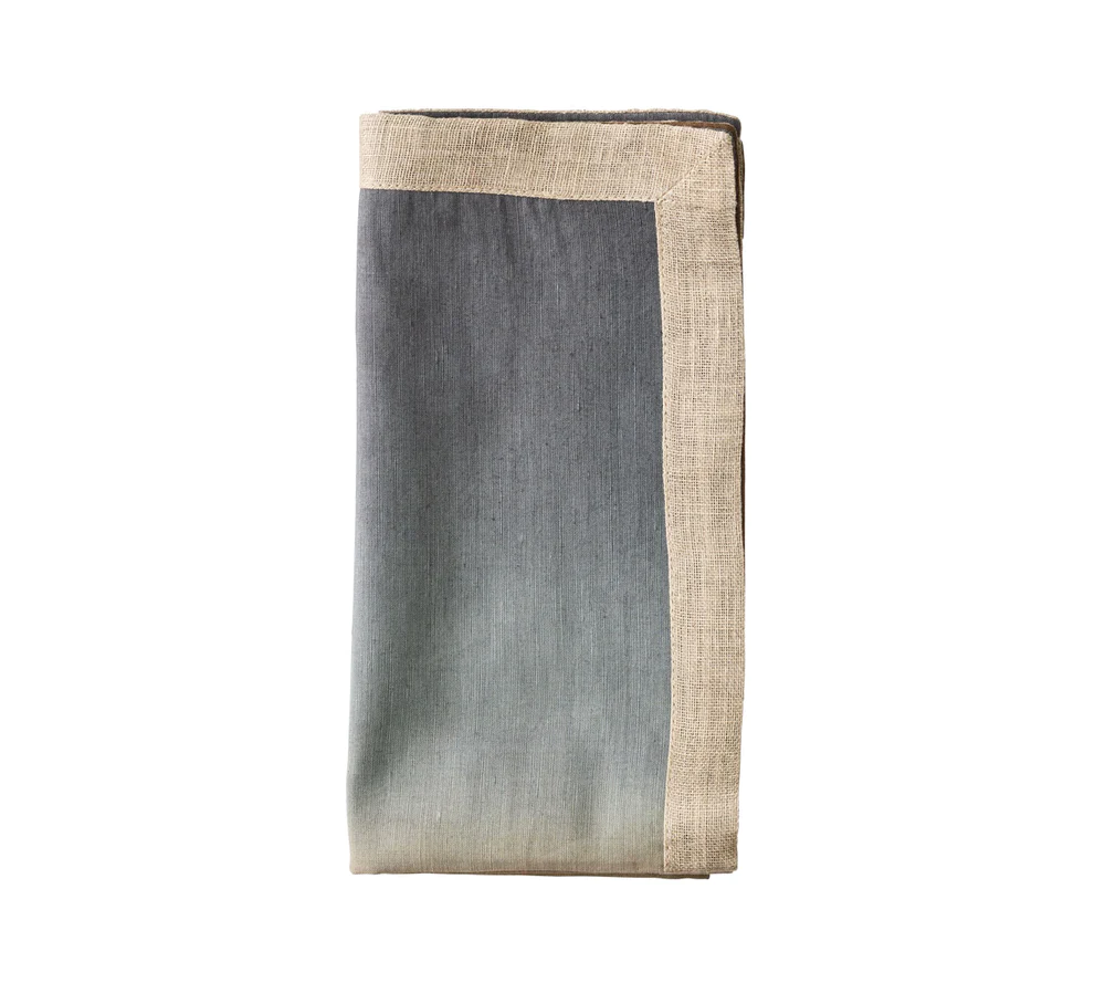 Dip Dye Napkin in Beige, Taupe & Gray - Set of 4