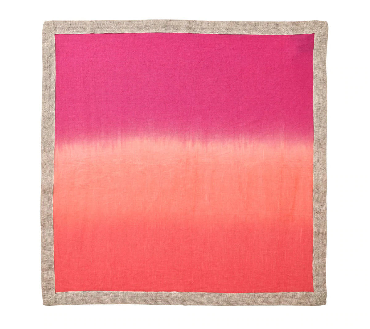 Dip Dye Napkin in Fuchsia and Orange - Set of 4