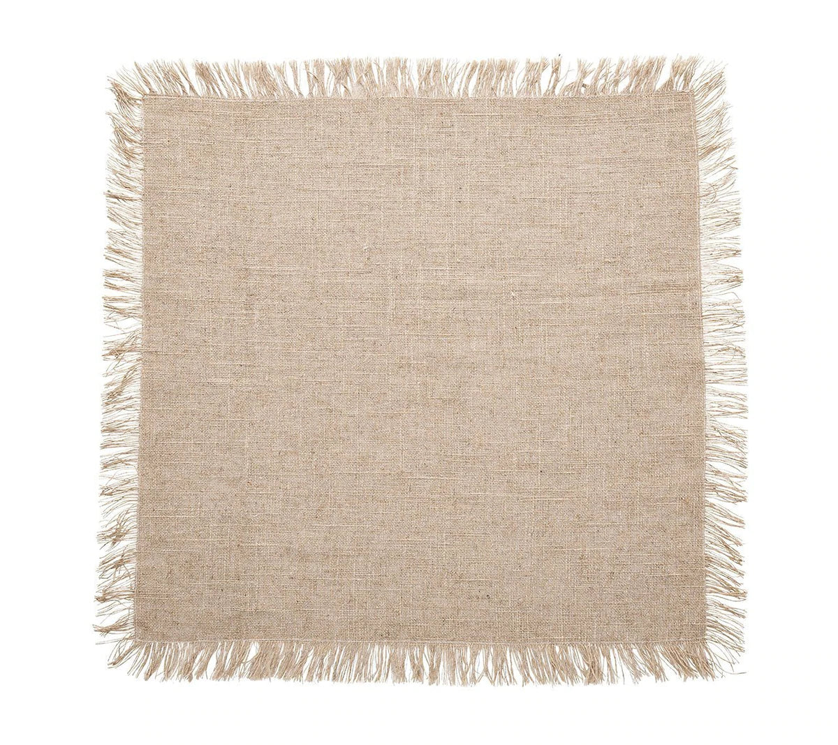Fringe Napkin in Natural & Silver - Set of 4
