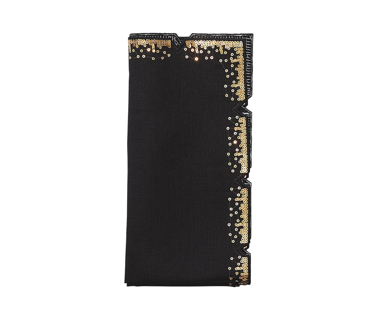 Louxor Napkin in Black & Gold - Set of 4