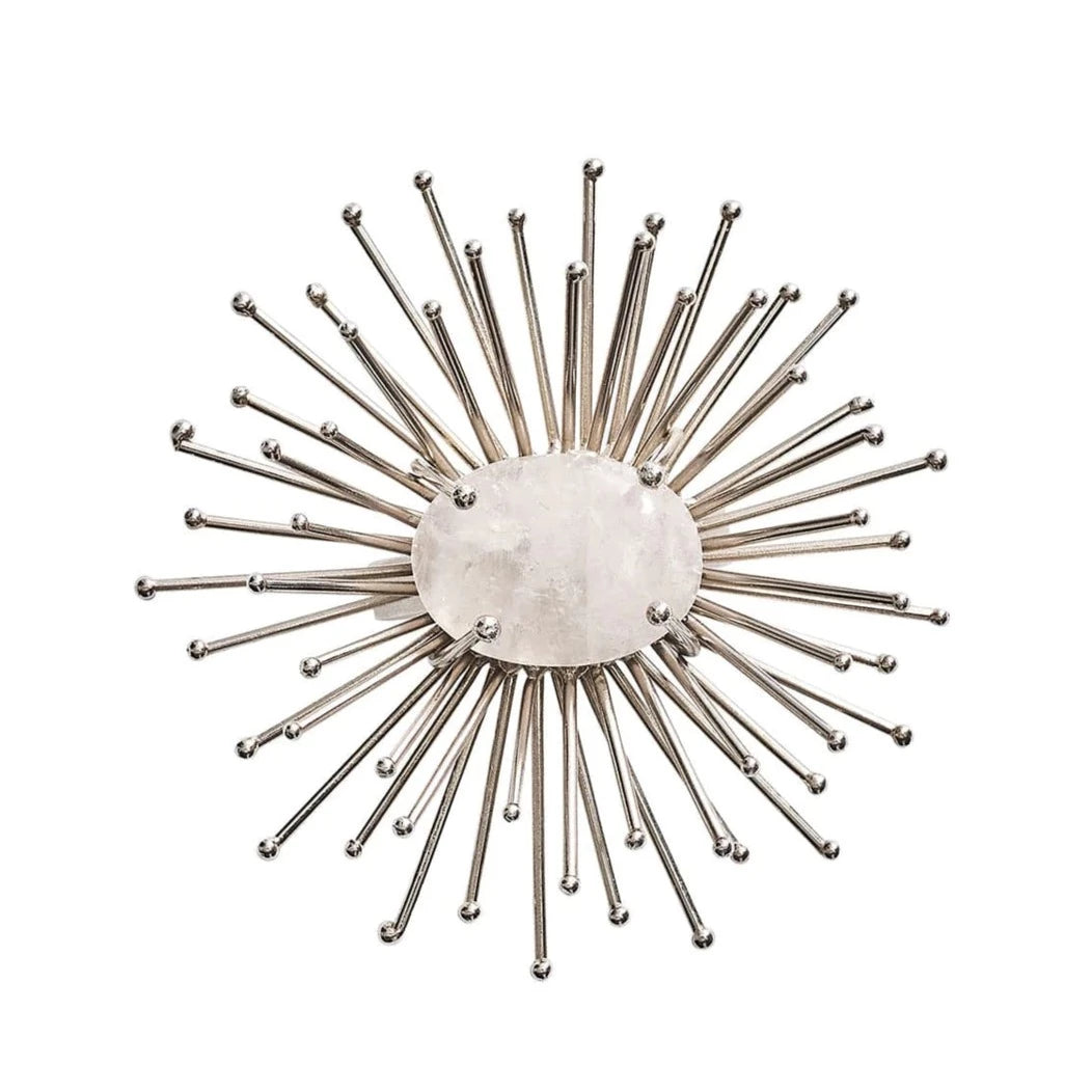 Flare Napkin Ring in Silver & Crystal - Set of 4