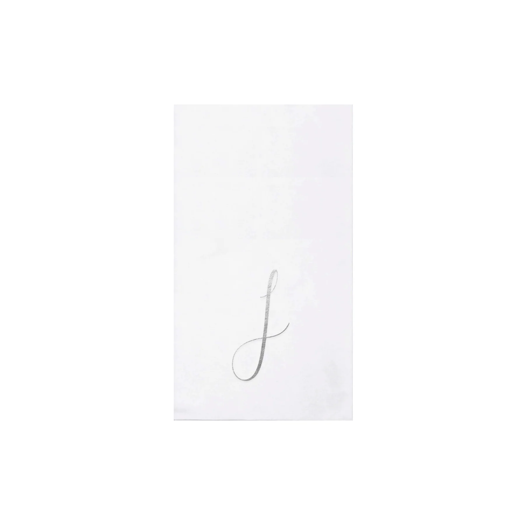Papersoft Napkins Monogram Silver Guest Towels