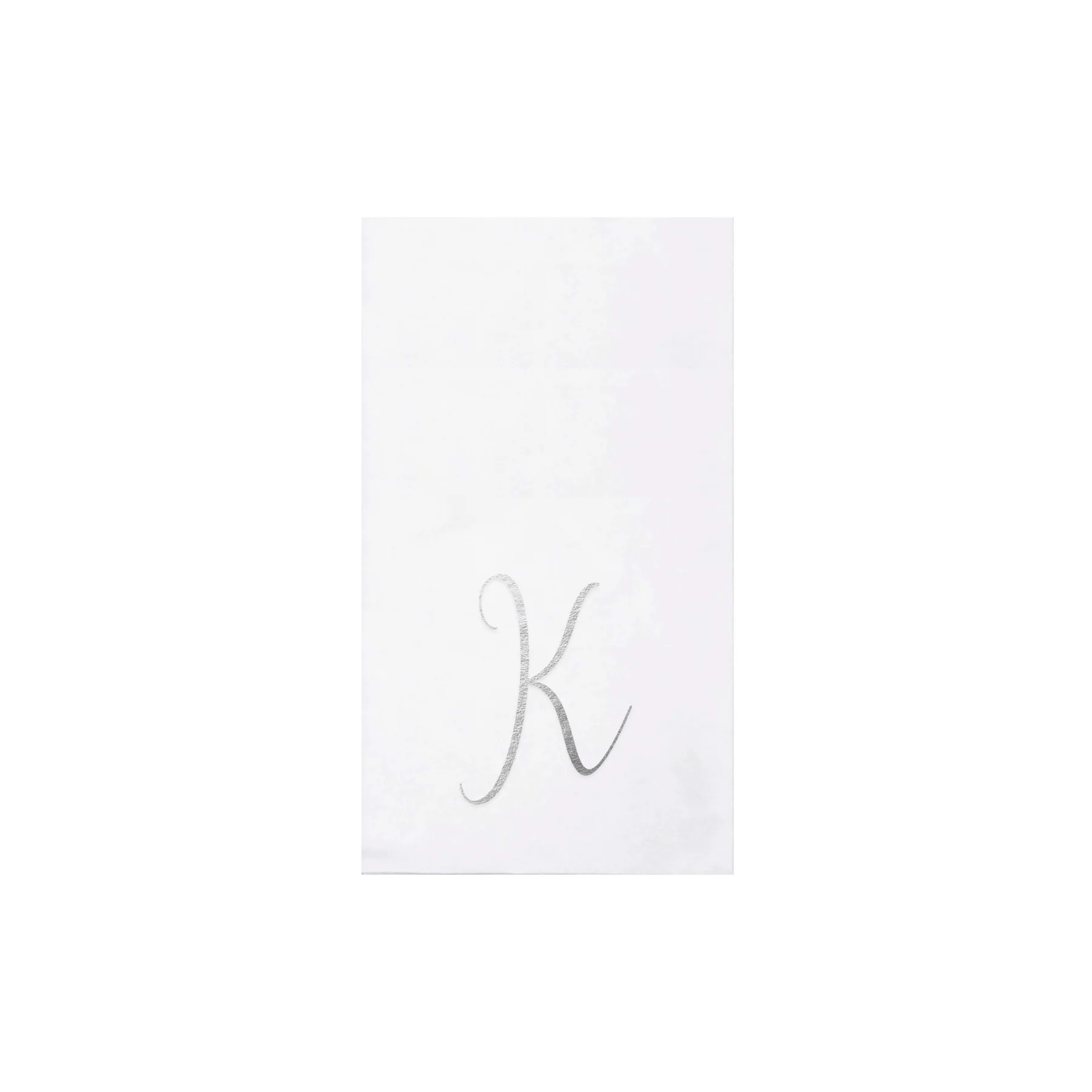 Papersoft Napkins Monogram Silver Guest Towels