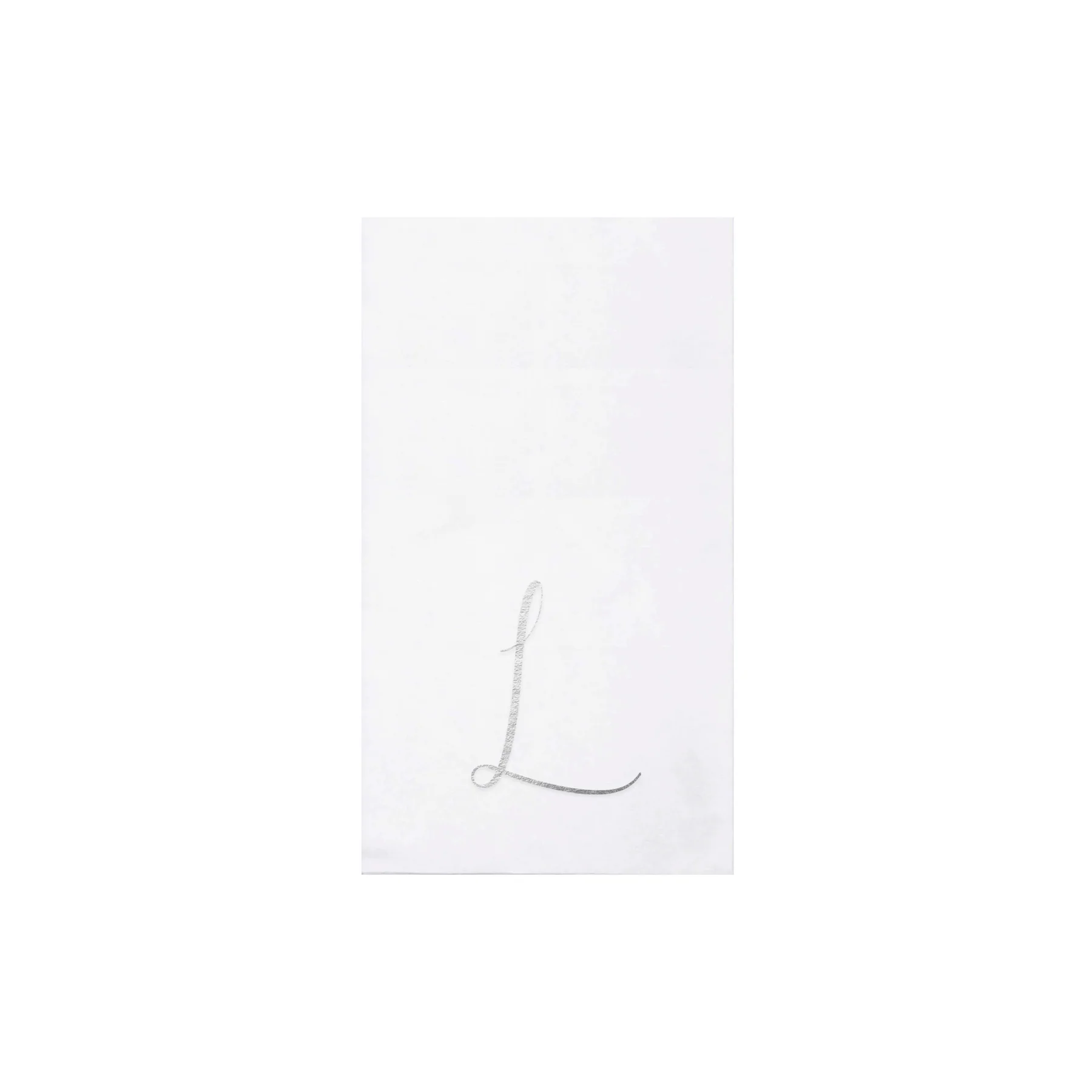 Papersoft Napkins Monogram Silver Guest Towels