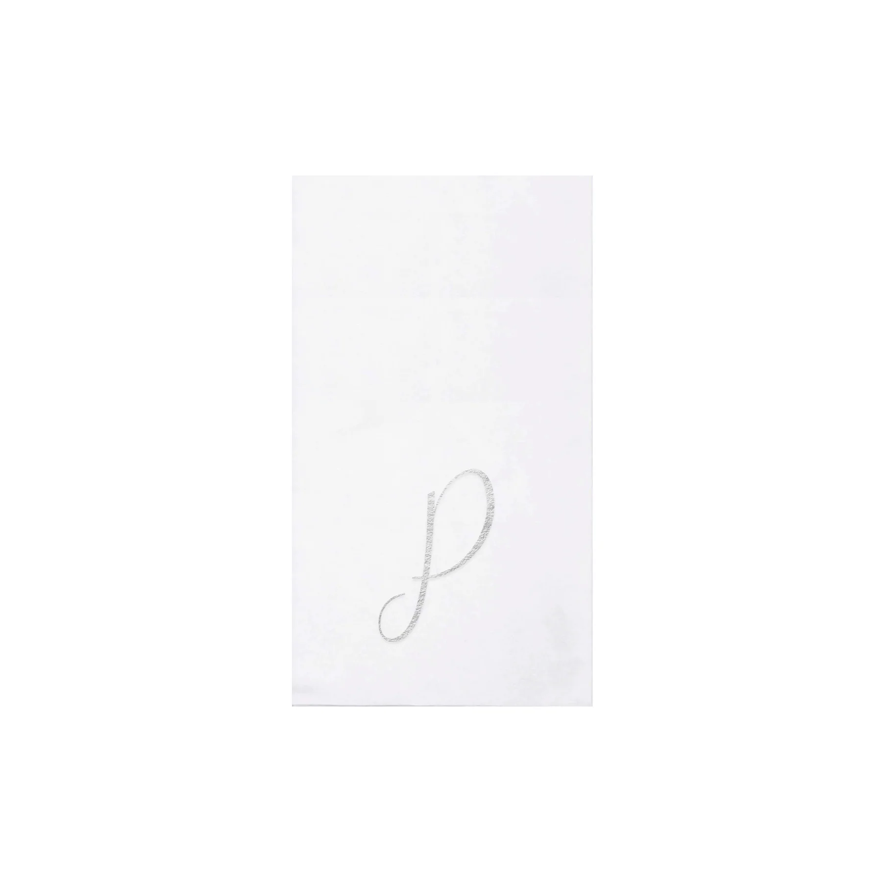 Papersoft Napkins Monogram Silver Guest Towels