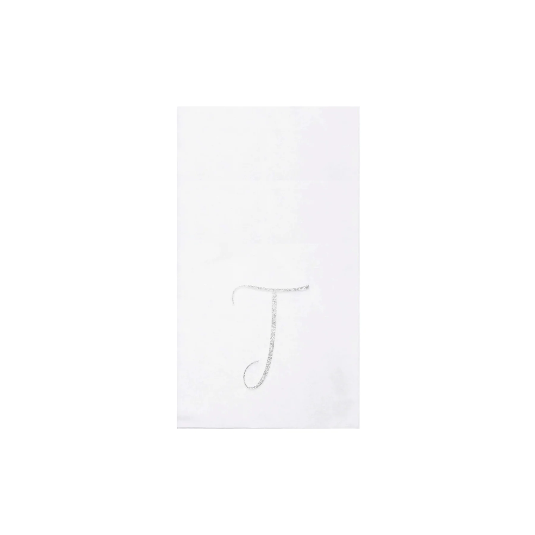 Papersoft Napkins Monogram Silver Guest Towels