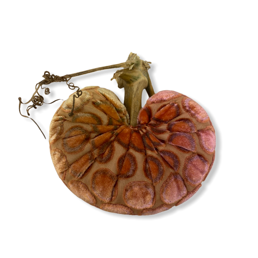 Kevin O'Brien Pink & Gold Heart Pumpkin