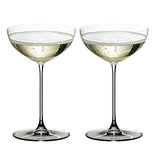 Riedel Veritas Crystal Moscato and Coupe Glass - 2 pack