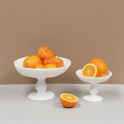 Small Pedestal Bowl - White