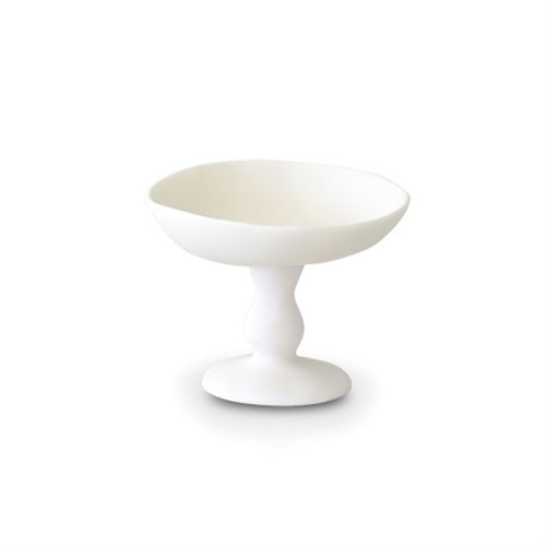 Small Pedestal Bowl - White